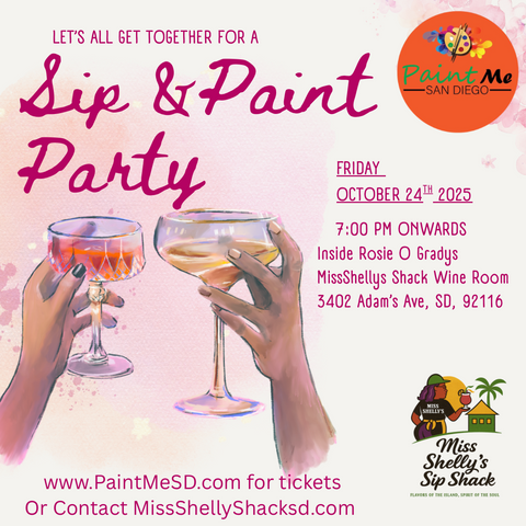 Sip & Paint Party at Miss Shelly’s Shack Wine Room Inside Rosie O Gradys