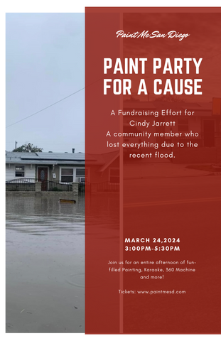Paint Party Fundraiser for Flood Victim Cindy Jarrett 3/24/24