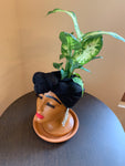 Hand Painted Caramel Complexion Indoor House Planter